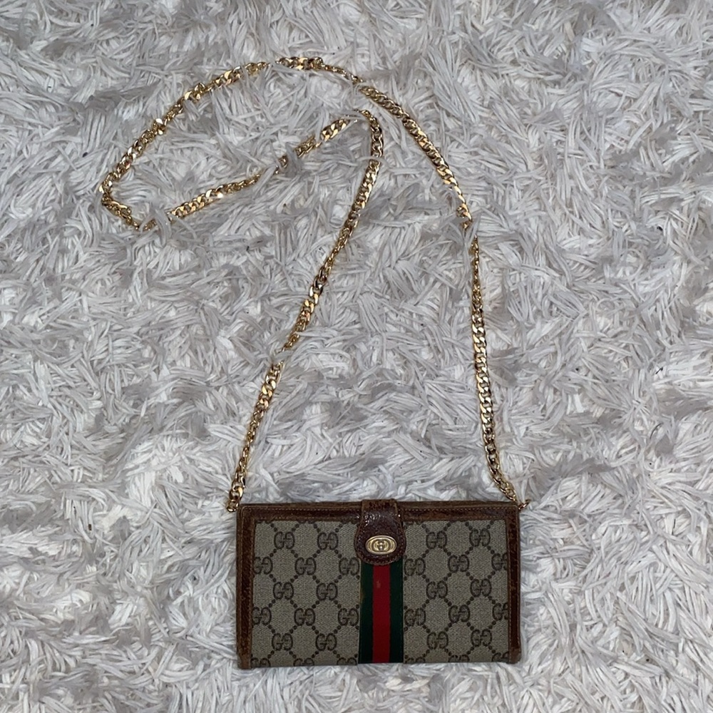 Gucci GG Monogram Long Wallet On Chain - Picture 9 of 10
